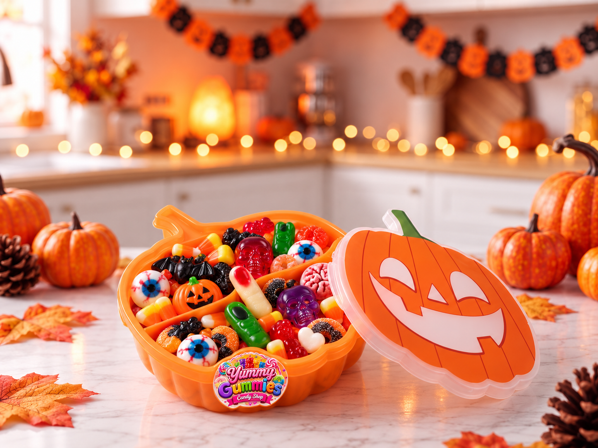 Pumpkin Boo Box Mixed Halloween Gummies 1 Pound