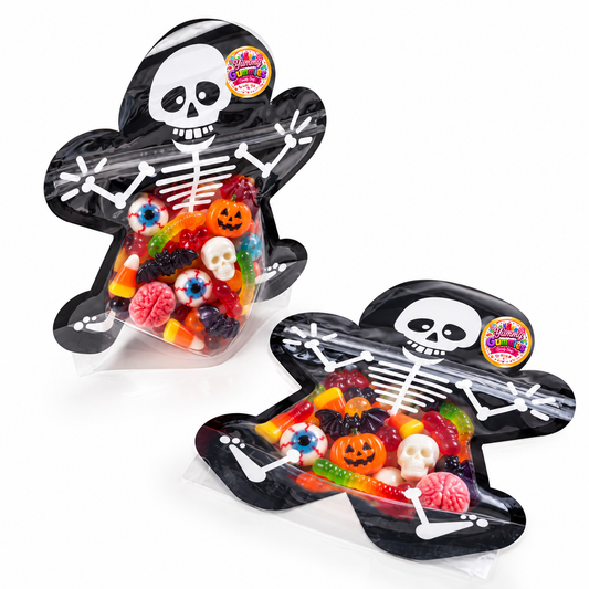 1/4 Pound Holloween Mixed Gummies Skelly Bag